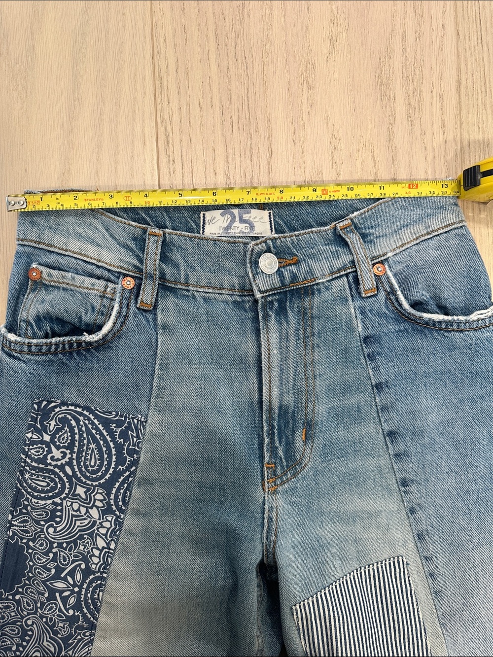 We The Free Blue Heart of Gold Wide Leg Crop Jeans - Picture 9 of 12